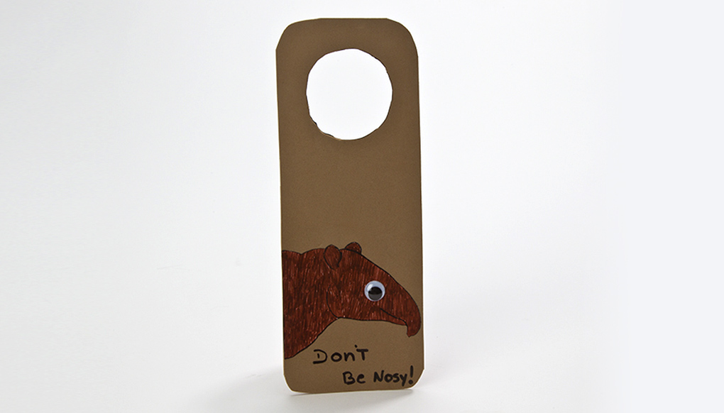 Tapir door hanger completed activity